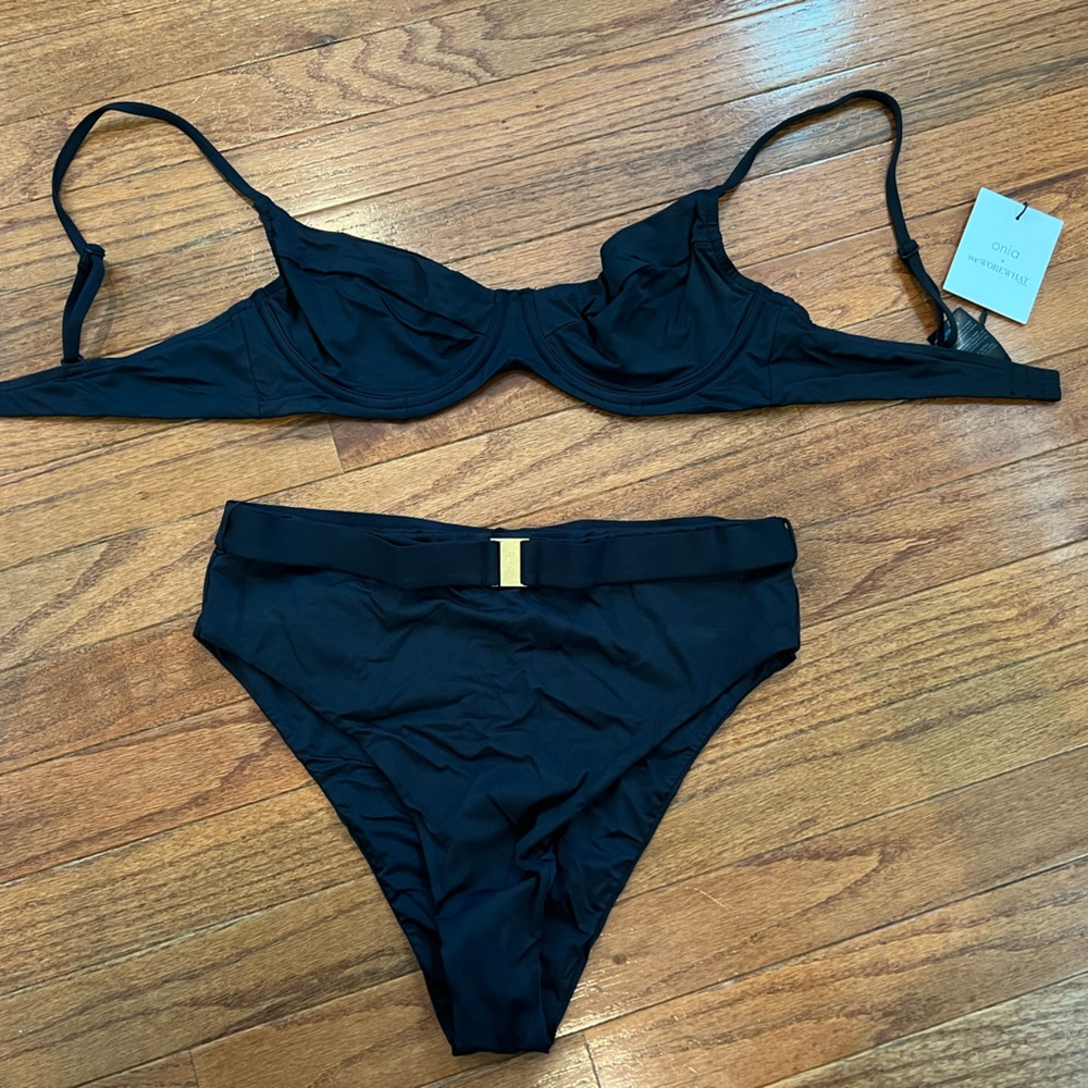 Onia x WeWoreWhat black bikini